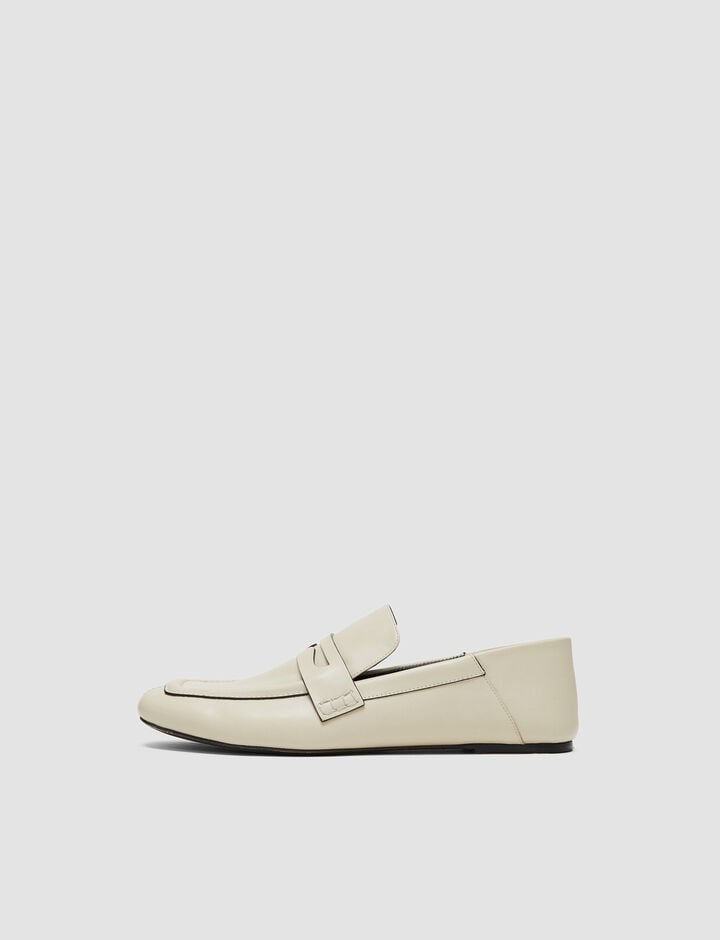 Joseph, Leather Loafer, in Parchment